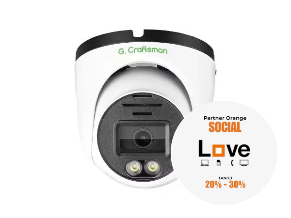Kamera G.Craftsman Kopułka 5MP 30 kl/s Biała