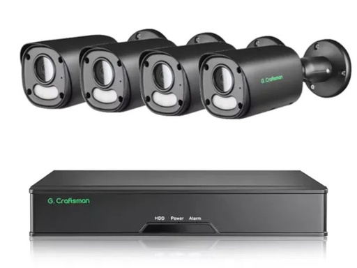 [195659307] Zestaw 4 kamer G.Craftsman Tuba 5MP 30 kl/s Czarne